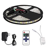 Led Light Strip Kit MECO Waterproof Strip Lights SMD 5050 Flexible Tape Lights 300 LEDs 5M/16.4ft DC 12V for Home Application Boat Decoration and Under Cabinet Lighting - Day Light