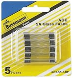 Bussman BP/AGC-5 RP 5 Amp Fuses 5 Count