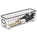 mDesign Metal Bathroom Storage Organizer Basket Bin - Farmhouse Wire Grid Design - for Cabinets, Shelves, Closets, Vanity Countertops, Bedrooms, Under Sinks - Long - Bronze