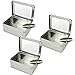 Mighty Gadget (R) Rectangular Empty Hinged Lid Survival Tin Container with See Through Window Top for Geocaching or Survival Gear (3 Pack) - 5.625