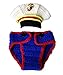 Lightbird USMC Marines Newborn Baby Photography Props,Crochet USMC Navy Sailor Boy Uniform Costume Photo Props Outfits