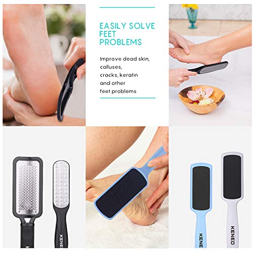 Feet Scrubber Dead Skin 5 Pack KENED Foot File Callus Remover for