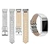 iGK Leather Replacement Bands Compatible for Fitbit Charge 2, Genuine Leather Wristbands Gold