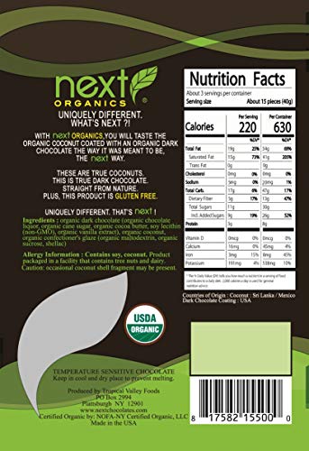 Next Organics Dark Chocolate Fruit Variety Pack (4 oz Cherry, Coconut, Banana) (Pack of 3)