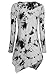 DJT Womens Tie Dyed Hankerchief Hemline Tunic Top Large #17 Grey