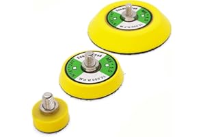 SUBRILLI 1" 2" 3" DA Backing Plate 5/16"-24 Thread Soft for Dual Action Air Random Orbital Car Polisher Sanding Polishing