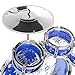 Best Choice Products 11-Piece Kids Beginner Drum Kit, Musical Instrument Toy Drum Set for Music Practice w/Bass, Toms, Snare, Cymbal, Stool, Stand Drumsticks - Blue