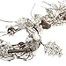 Factory Direct Craft Silver Glittered Artificial Holly, Rusted Jingle Bell and Pip Berry Garland for Holiday and Home Decor