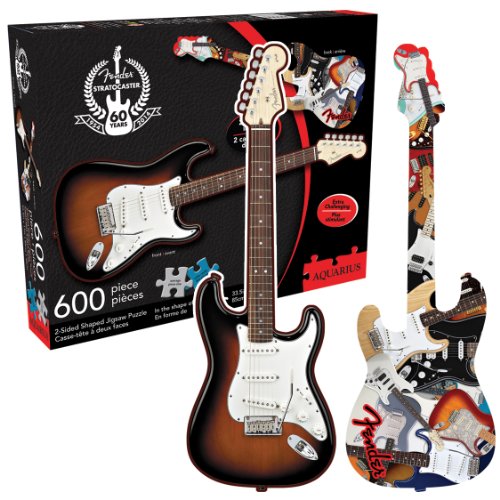 Aquarius Fender- Stratocaster 2 Sided Shaped Puzzle
