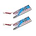 2pcs 450mAh 1S 3.7V 80C LiPo Battery with JST-PH 2.0 Connector for Micro FPV Racing Drone Quadcopter