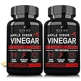 (2 Pack | 180 Pills) Apple Cider Vinegar Capsules w Garcinia Cambogia -1500mg - ACV Tablets Fiber Supplement - Detox Cleanse Relief, Heartburn, Digestion, Organic Weight Management - 3 Month Supply