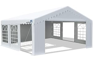 PEAKTOP OUTDOOR 20'X20' Party Tent Heavy Duty Wedding Tent Outdoor Gazebo Event Shelter Canopy with Carry Bags