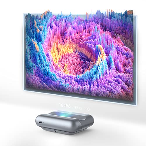 JMGO O1 Pro Ultra Short Throw Projector with 3D Glasses and HDMI Cord