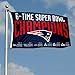 WinCraft New England Patriots Double Sided 6 Time Super Bowl Champions Flag