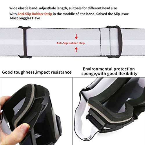 Zdatt Motorcycle Goggles Dirt Bike Goggles Motocross Goggles ATV