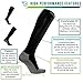 Run Forever Compression Socks for Men & Women 20- 30 mmHg Medical Grade Graduated Stockings (Black, Medium) - Compression Socks for Women