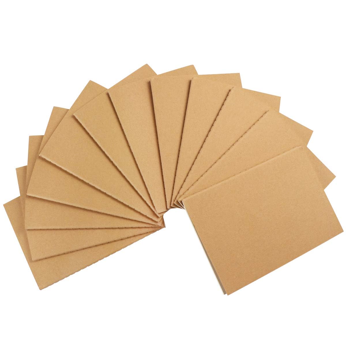 NUOLUX A6 Kraft Notebooks Blank Pages Blank Cover Kraft Journals,12Pcs