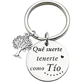 Uncle Gift, Best Unc le in the world Keychain, "Qué suerte tenerte como Tío" Birthday Gift for Uncl e, Regalo de t ío, el mejor t ío del mundov, Regalo de cumpleaños para el tí o