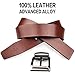 Belts for Men Genuine Reversible Leather Belt With Removable Buckle Width 1.31
