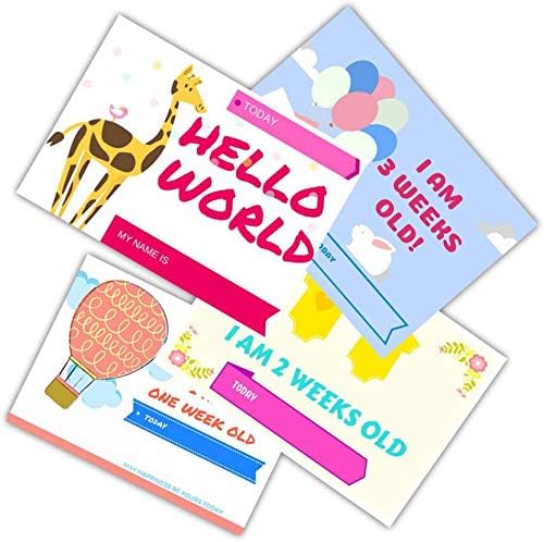 Chipbeys Baby Milestone Cards Photo Props (Multicolour) Pack of 30