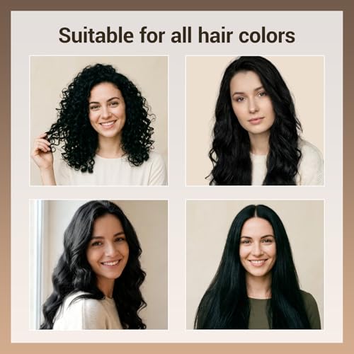 IIIMEIDU Hair Dye Shampoo for Gray Hair Coverage, 3 in 1 Natural Black Dye for Women Men, 500ml