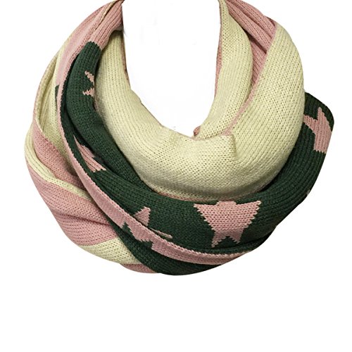 Wrapables Vintage Old Glory American Flag Scarf, Pink/Green