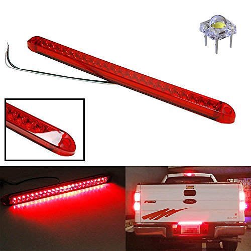 iJDMTOY 17" Trunk Tailgate Red LED Light Bar For Tail Brake Light Functions For Ford GMC Chevy Dodge Toyota Nissan Honda Truck