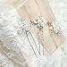Unicra Wedding Pearl Hair Pins Hair Set Jewelry Decorative Bridal Hair Accessories for Brides and Bridesmaids Pack of 3 Silver