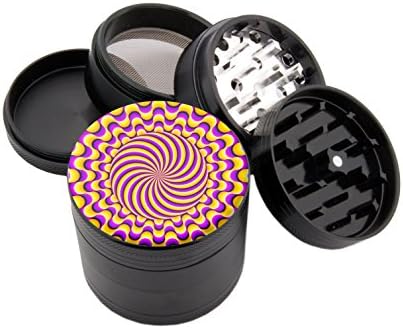 Can You Sphere Me - Custom Premium Spice &amp; Herb Grinder - Four Piece with Pollen Catcher - (2.25", Black) - Zip Grinders