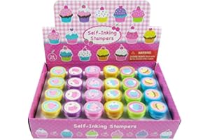 TINYMILLS Tiny Mills 24 Pcs Cupcakes Stampers for Kids Party Favor Bag Stuffers Baking Party Cupcake Party Pinata Fillers Classroom Rewards