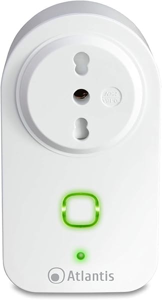 Atlantis Smart Plug WiFi A17 SS16A   Enchufe elctrico controlado por WiFi con interruptor de control remoto temporizador compatible con Amazon Alexa Google Home APP Android e iOS blanco