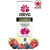 ARYA Turmeric Sparkling Water (Mixed Berry) (12 fl oz) (12 Cans per Case). Winner: BEST OF 2017. 8% off on 3 cases.