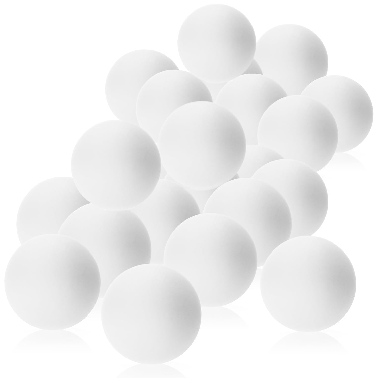 com-four® 24x table tennis ball made of ABS - white table tennis balls in standard size - game balls for ping-pong, beer pong & table tennis, 40mm training balls for beginners (24x white)