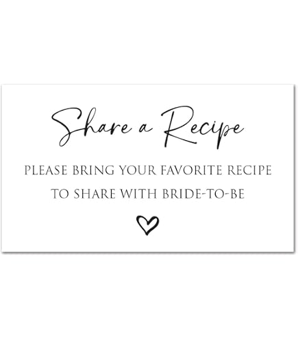 100 Pack 4x6 Recipe Cards For Newlyweds - Double-Sided, Heart Design, Thick Cardstock - Wedding Shower Gift