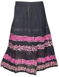 Women Peasant Skirts Festival Frolic Handmade Tie- Dye Gypsy Flirty Sexy Bohemian Midi Skirts