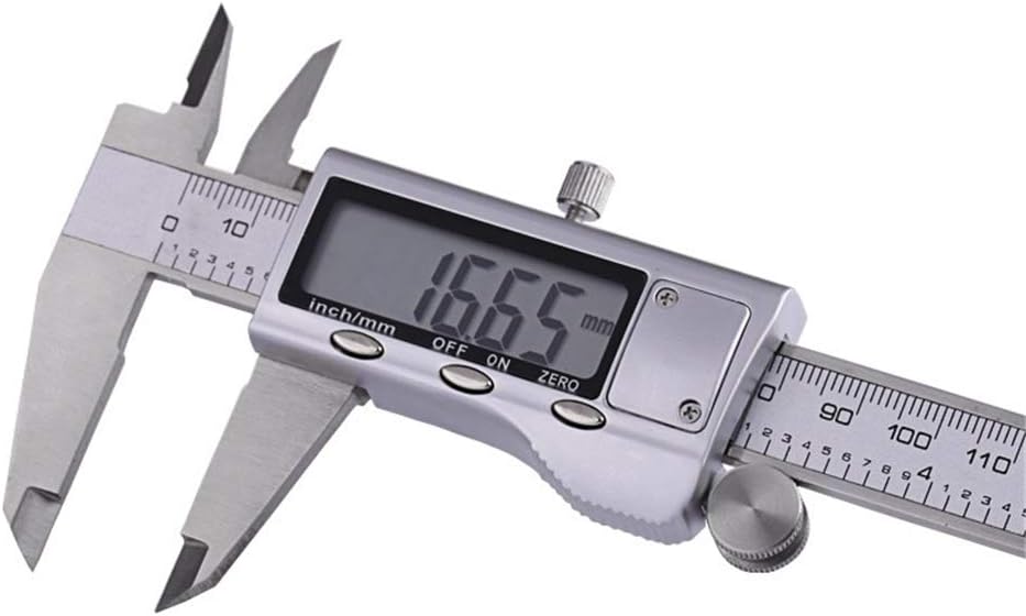 0-150mm/200mm/300mm LCD Digital Vernier Caliper Stainless Steel Digital Electronic Vernier Caliper Measuring Tool Resistant,Inch/Metric