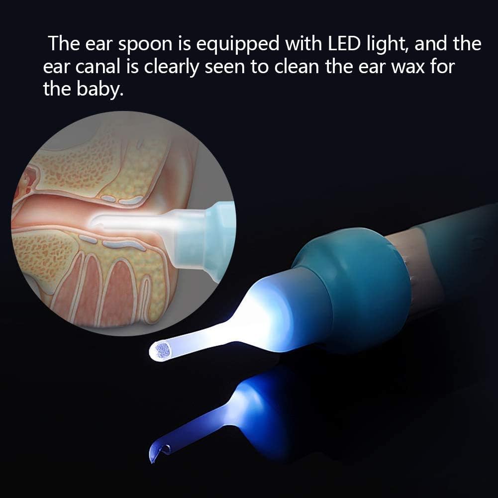 Bebes Y Adultos Oreja De Vacio Electrica Eliminacion De La Cera Con El Kit De Herramientas De Repuesto Soft 2 Cap Electrico De Succion Cerumen Herramientas De Eliminacion Set Con Luz Led