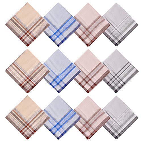 Handkerchiefs for Men, Ohuhu 100 Pure Cotton Pocket Square, Men's