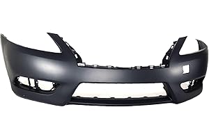 FitParts Compatible with Front Bumper Cover Fascia 2013-2015 Nissan Sentra S SL S SV Sense Sedan 13-15. New Primed Without Sensor Holes, With Fog Light Holes. NI1000289 620223SH0J