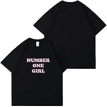 ROSE ROSIE NUMBER ONE GIRL Tシャツ ブラック トレカ BLACKPINK] Rose : Rosie : Number One Girl T-Shirt – krmerch