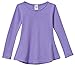 City Threads Little Girls' Thermal Long Sleeve Tunic Shirt Tee Dress for School Party Play, Deep (medium) Purple, 4T