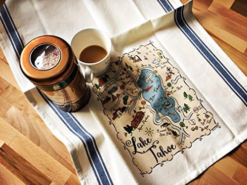 Lake Tahoe Map Kitchen \ Tea Towel