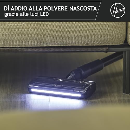 HF2 Aspirapolvere senza fili Ultraleggero, Tecnologia di compattazione polvere, Spazzola Multisuperficie Anti Groviglio, Luci LED, KIT accessori per una pulizia completa [HF2Z10H]