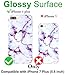 A-Focus Case for iPhone 8 Plus Case, iPhone 7 Plus Case, IMD Design Marble Pattern Stone Texture Soft Flexible TPU Slim Fit Cover Case for iPhone 7 Plus 8 Plus 5.5 inch Glossy Purple