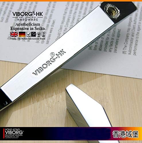 VIBORG 4 Pieces Zinc Alloy Modern Kitchen Cabinet Cupboard Door Handle Knob Pull Wardrobe Dresser Drawer Handles Pulls Chrome SA-778-PSS (Hole-to-Hole: 192mm) - Image 5