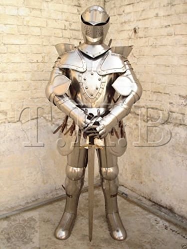 THORINSTRUMENTS Fully Wearable Medieval European Knight Full Suit of Armor Breastplate