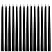 Light In The Dark Black Taper Candles - Set of 14 Dripless Candles - 12 inch Tall, 3/4 inch Thick - 10 Hour Clean Burning