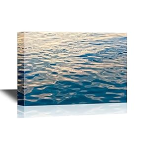 Canvas Wall Art - River with Gentle Waves - Gallery Wrap Modern Home Art | Ready to Hang - 12x18 inches