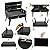 Steel Compact Portable Folding Charcoal Barbecue BBQ Suitcase Grill Outdoor Camping Holiday Travel Cookouts Grill