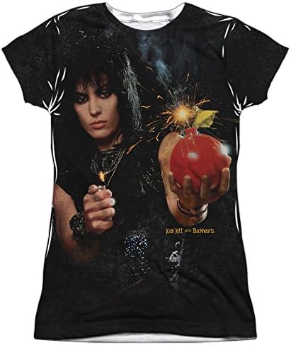 Joan Jett Cherry Bomb (Front Back Print) Juniors Sublimation Shirt White XL
